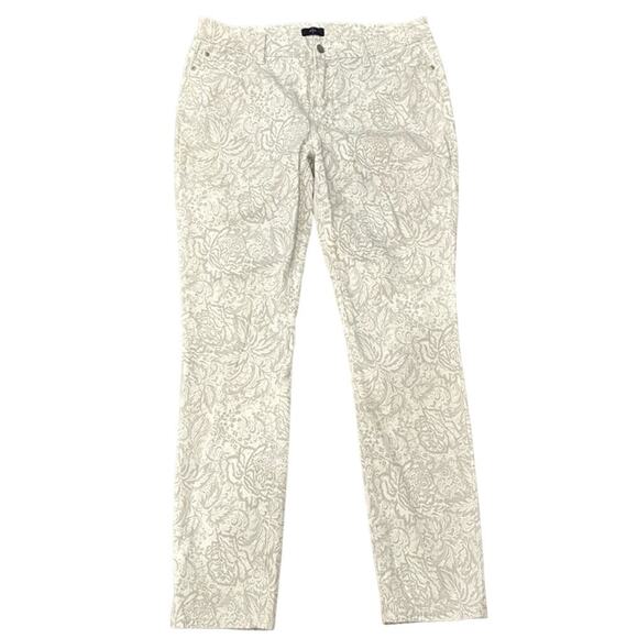 NYDJ Alina Gilded Lily Floral Print Legging Size 12 - Picture 2 of 7